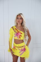 Load image into Gallery viewer, The HONEY Top and Skirt with Safety Pins and Diamond Flower Details